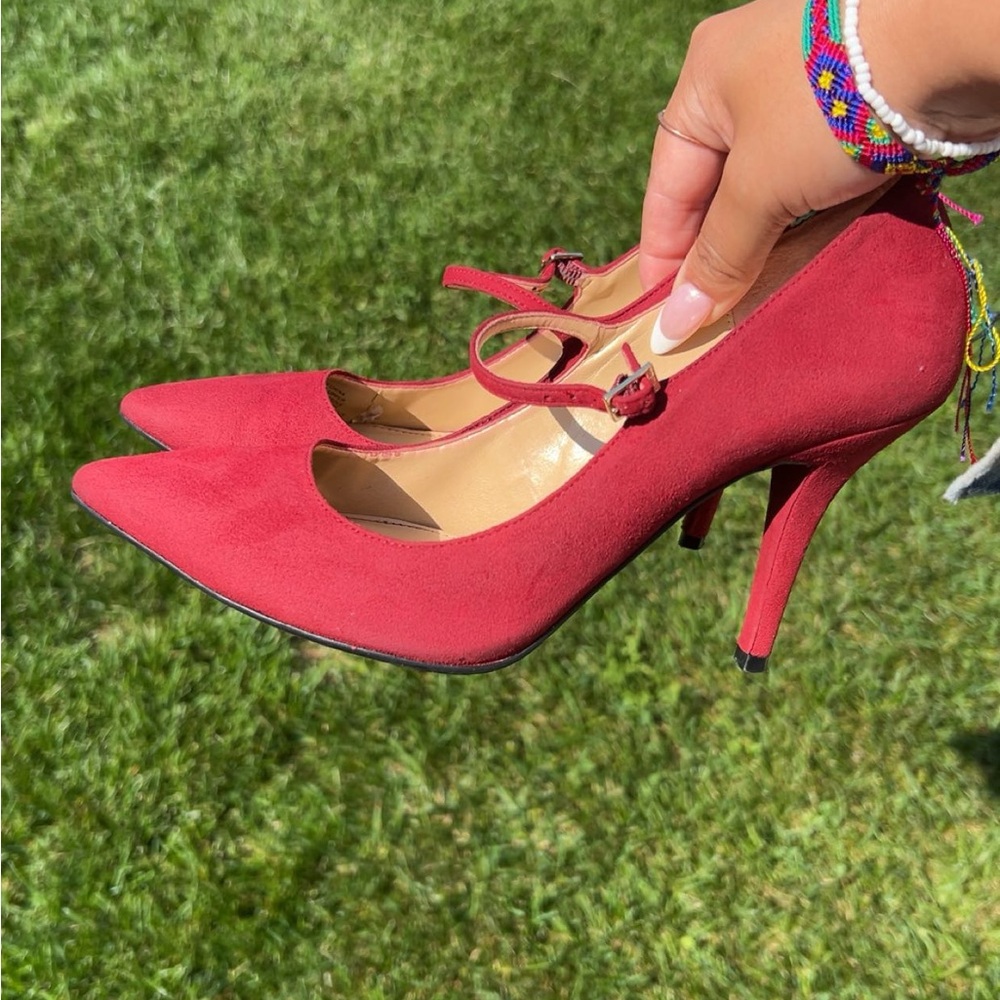 Michael Kors Red Suede Heels